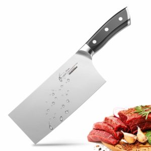 7 Cleaver, Chinese Butcher Knife German High Carbon Stainless Steel