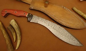 Custom Handmade Damascus Steel Kukri Knife