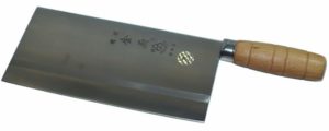 Live Well Chinese Traditional Chef Meat Cleaver Knife with Wooden Handle