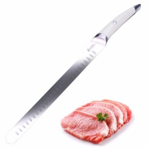 TUO CUTLERY Slicing Knife 12 White Handle-Japanese Ultra Stainless Steel Kitchen Knife