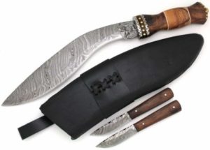 Wild Turkey Handmade Damascus Steel Full Tang Kukri