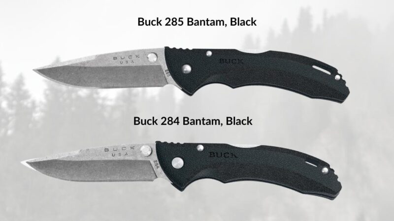 buck bantam 284 & 285 in black side by side
