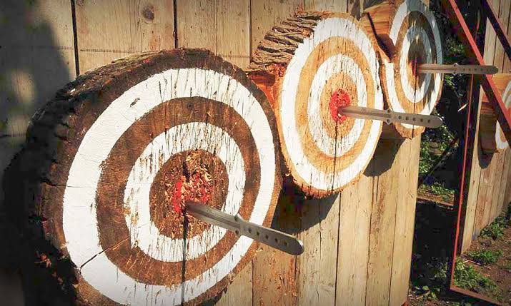 Knife throwing target